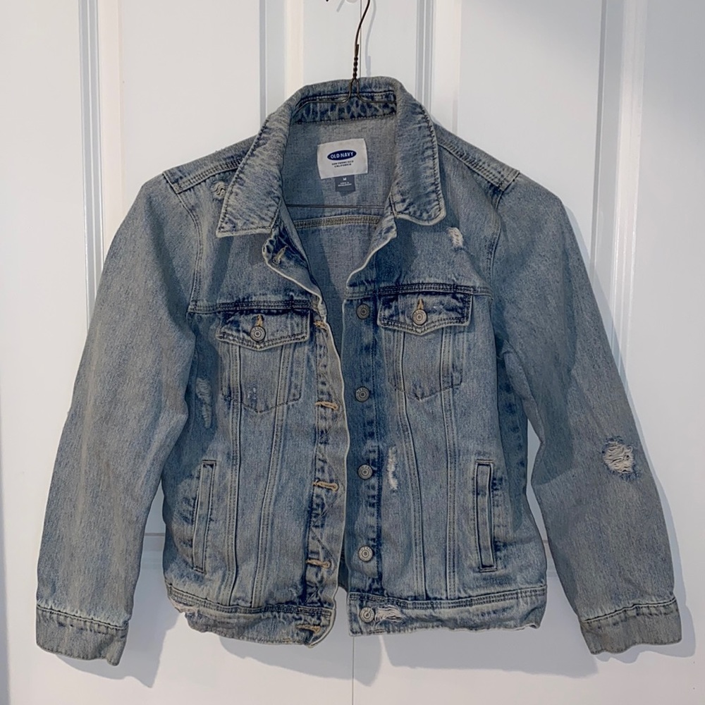 OLD NAVY DENIM DISTRESSED JACKET